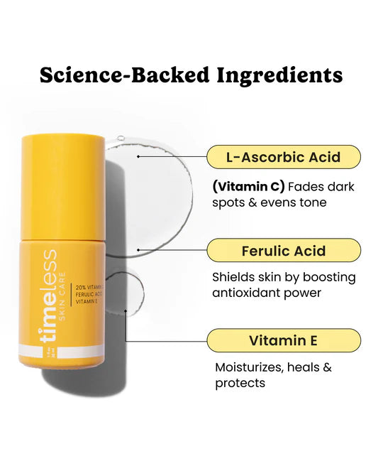 Timeless 20% Vitamin C + E Ferulic Acid Serum 1.7oz (30ml)