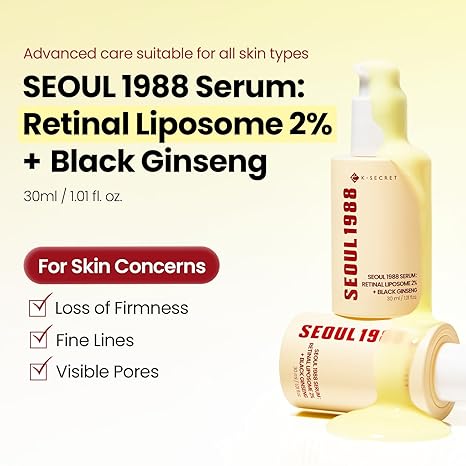 K-Secret Seoul 1988 Serum: Retinal Liposome 2% + Black Ginseng 30ml